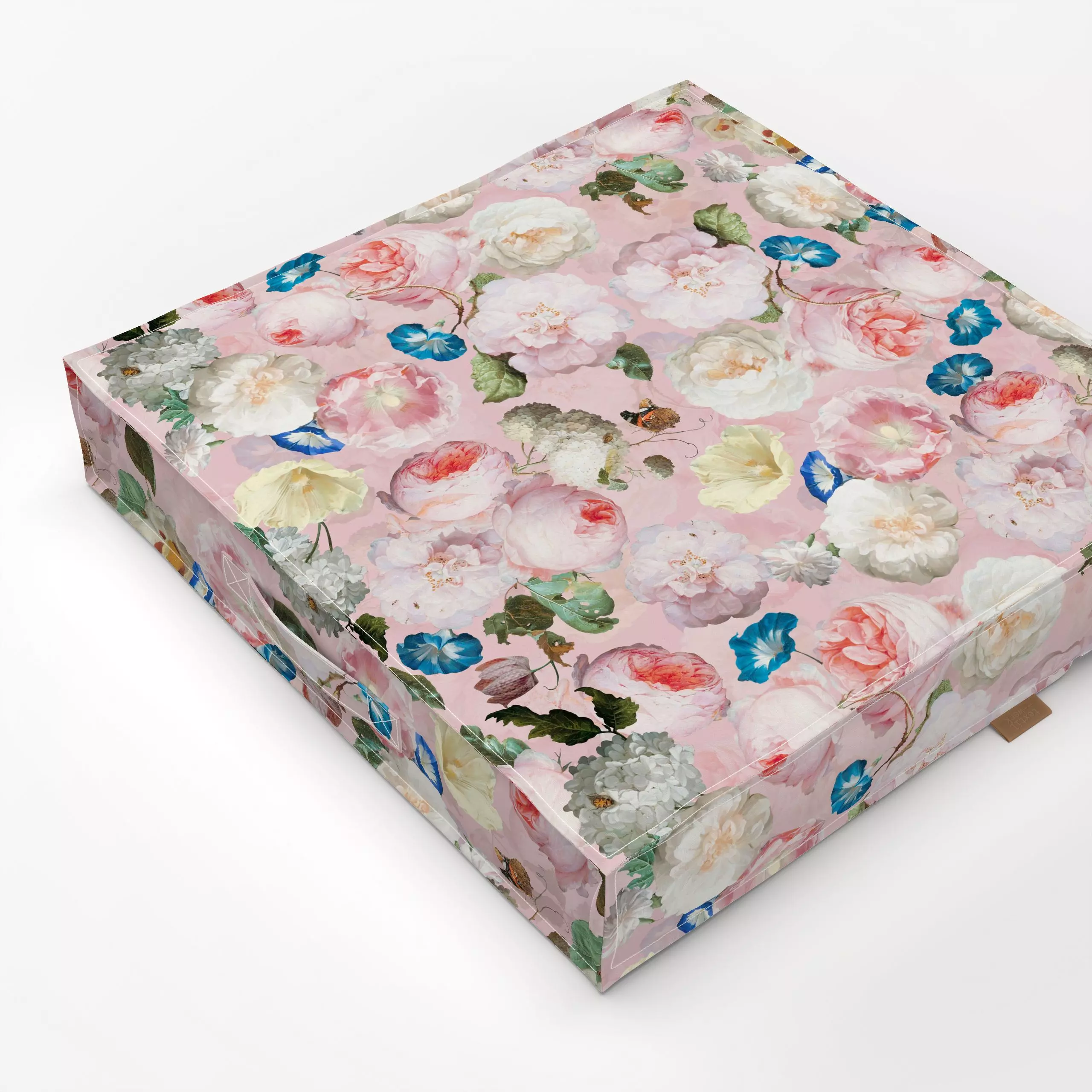 Bodenkissen De Heem Vintage Rosen - Blumen & Florales, Retro & Vintage - von „Uta Naumann"; boho, Muster, Natur, Blumen, Ros...