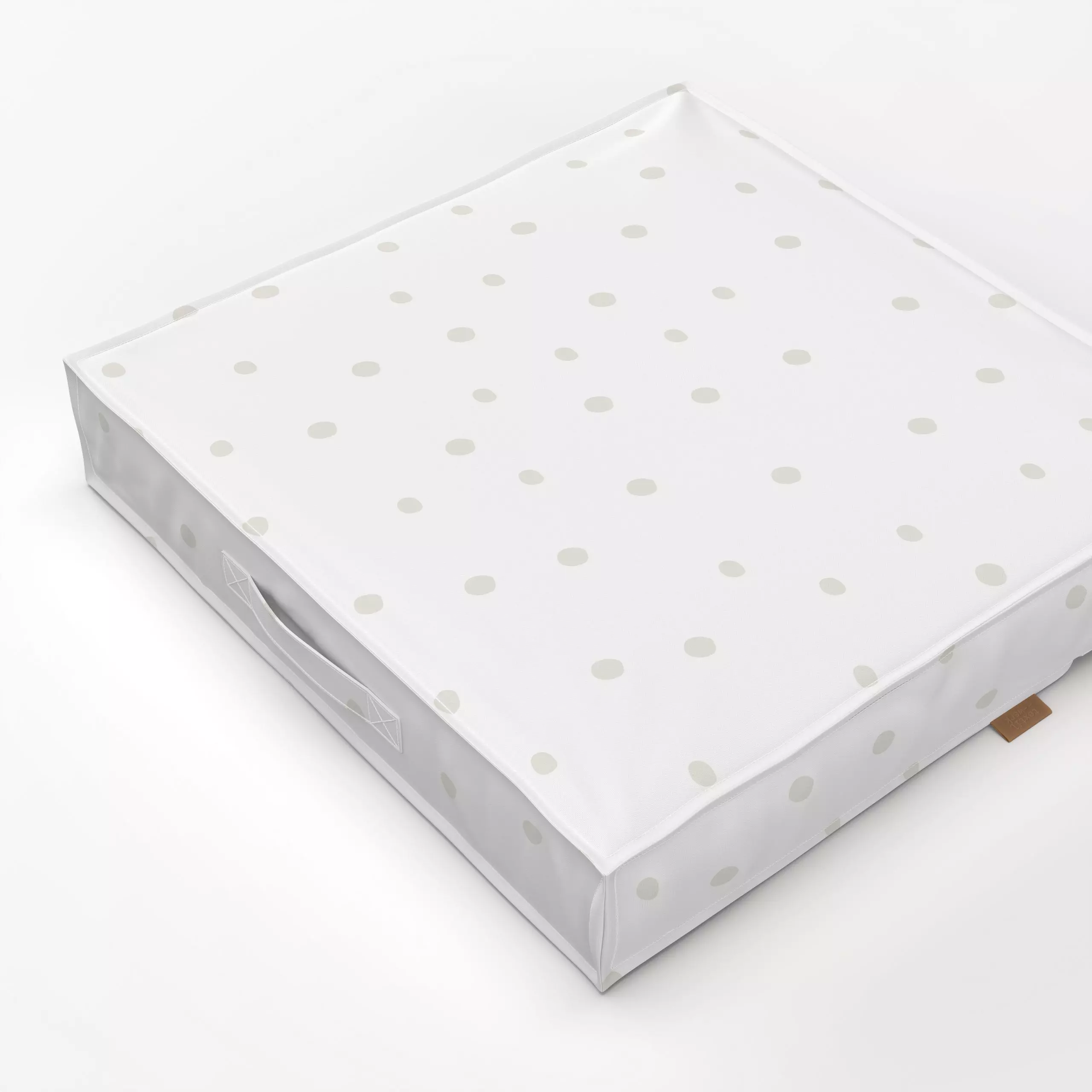 Bodenkissen Dots White - Frühling, Symbole & Muster - von „Monor Design"; abstrakt, Dots, Ostern, Kids, Polkadots