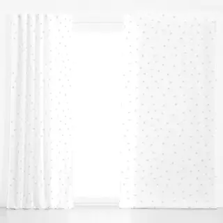 Dekovorhang Dots White