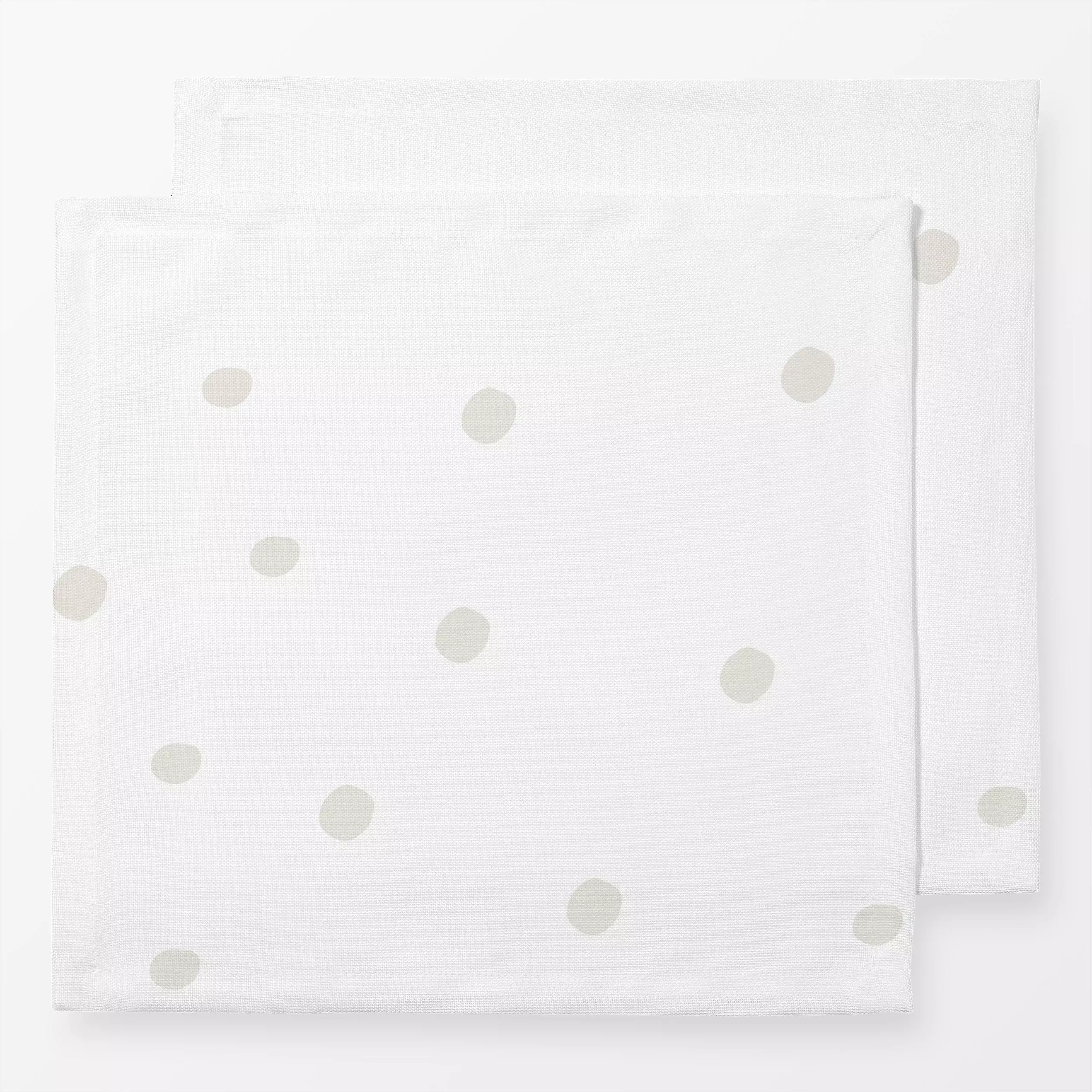 Servietten Dots White - Frühling, Symbole & Muster - von „Monor Design"; abstrakt, Dots, Ostern, Kids, Polkadots