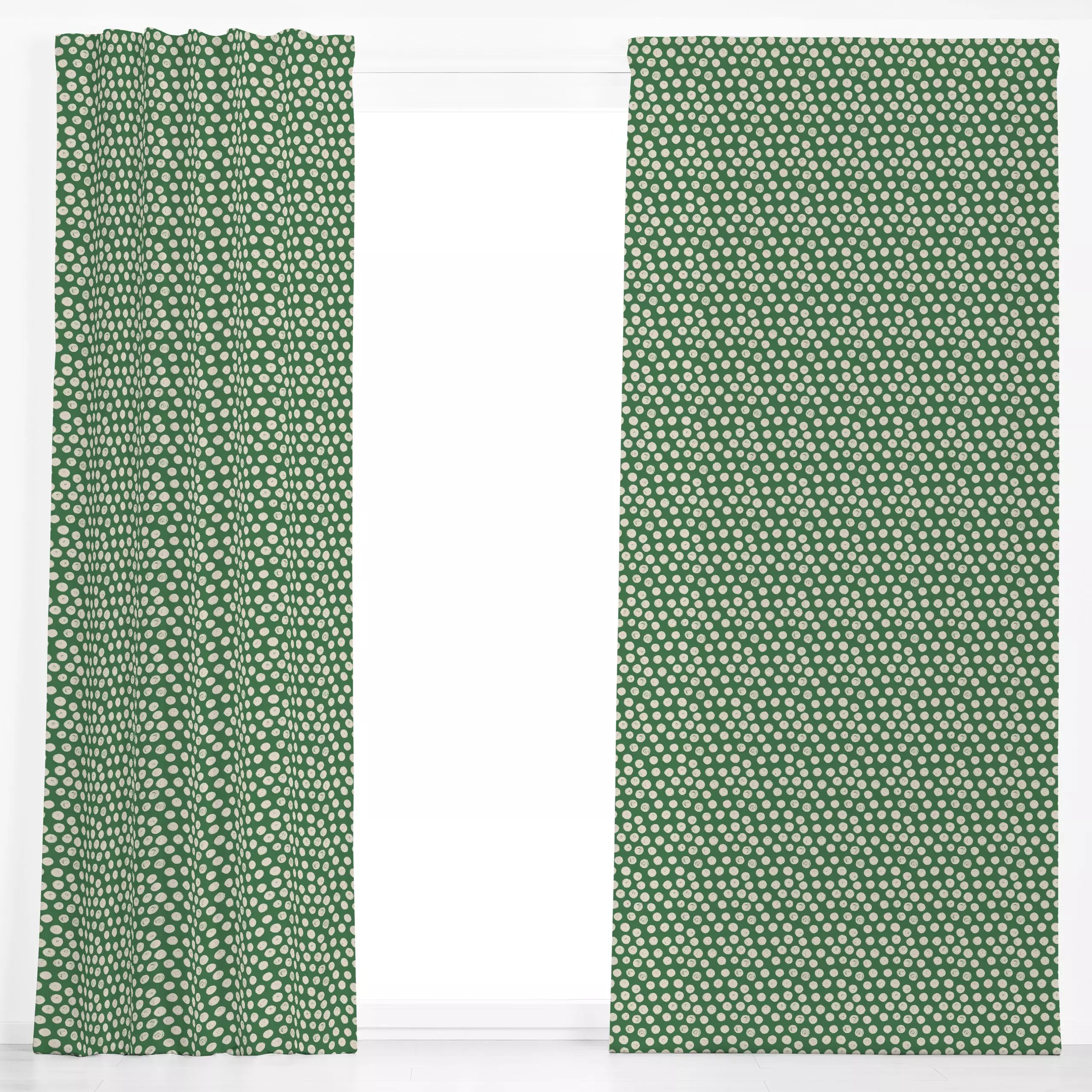 Dekovorhang Dots grün - Herbst, Symbole & Muster - von „Kruth Design"; Muster, Herbst, Weihnachtsdeko, Herbstdeko, outdoor, ...