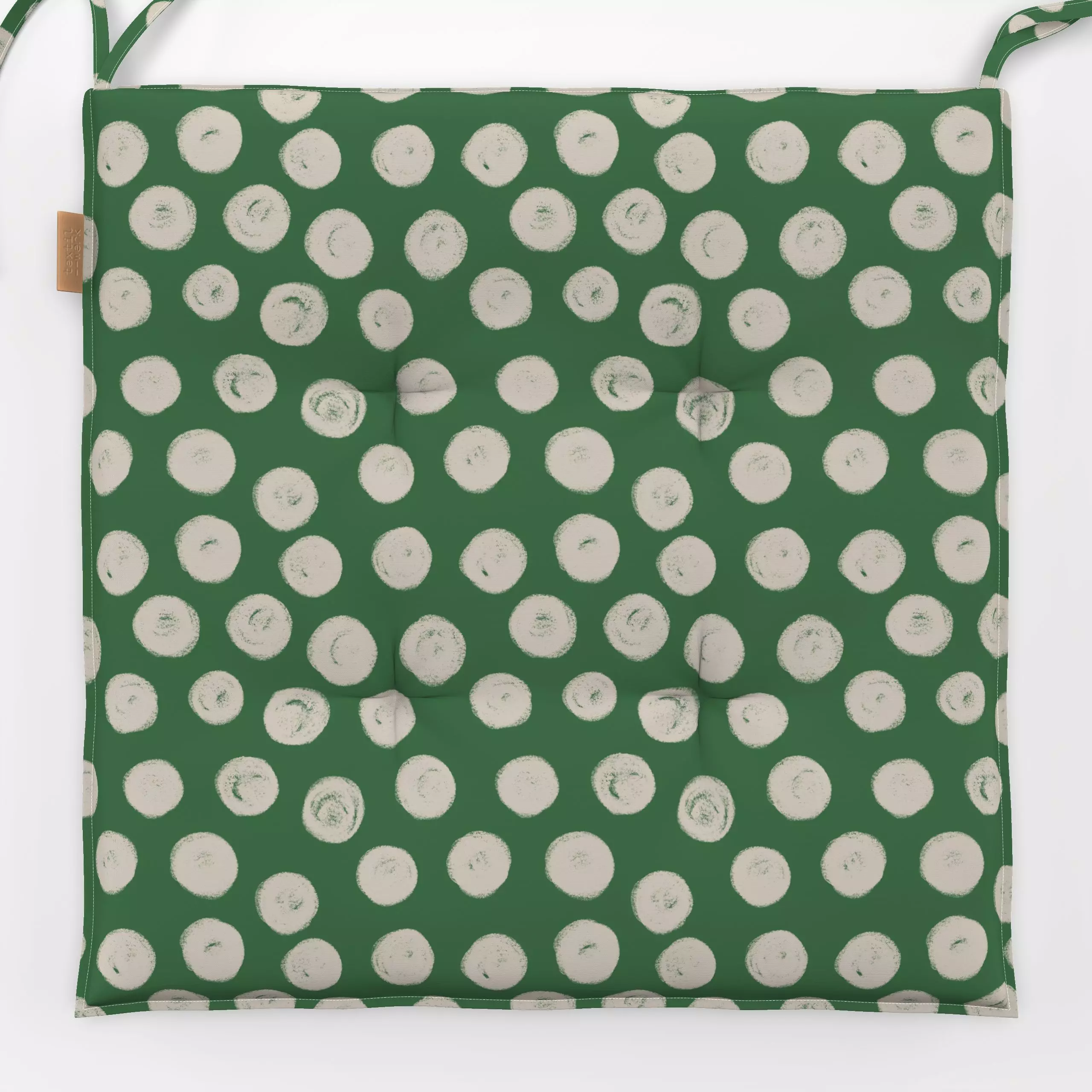 Sitzkissen Dots grün - Herbst, Symbole & Muster - von „Kruth Design"; Muster, Herbst, Weihnachtsdeko, Herbstdeko, outdoor, g...