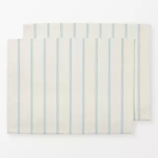 Tischset Vintage Streifen Weiss Blau