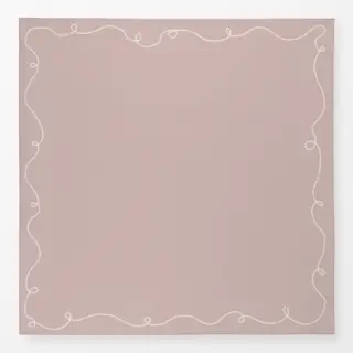 Tischdecke Perlenkette Rahmen Sand