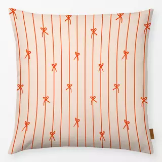 Kissen Streifen & Schleifen weiß