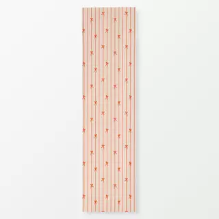 Tischläufer Streifen & Schleifen weiß