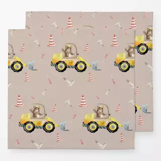 Servietten Brunos Baustelle