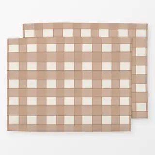 Tischset Gingham Baby Blush