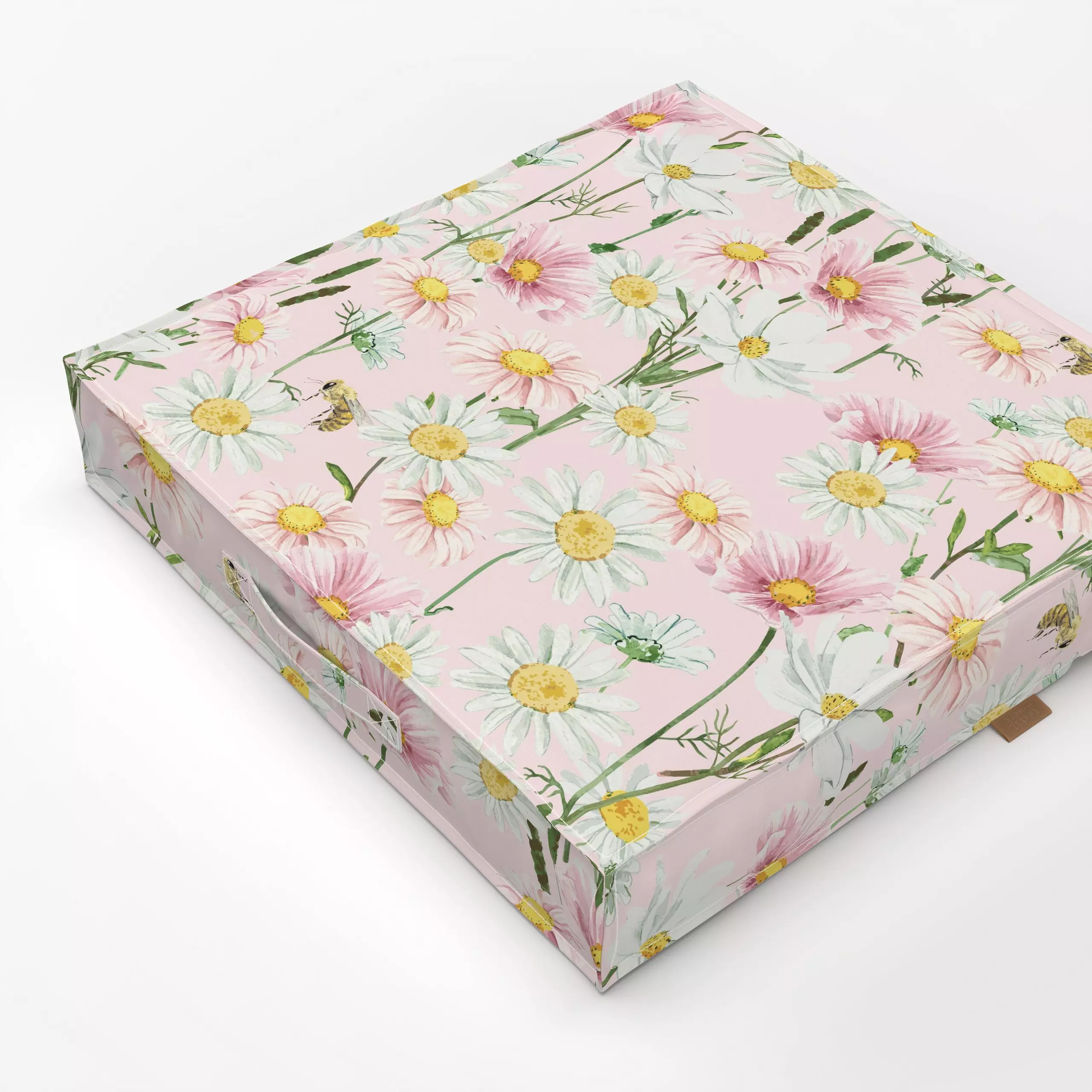 Bodenkissen Cosmea Blumenwiese pastel pink - Blumen & Florales, Frühling, Sommer - von „Katrin Graff"; Sommerblumen, Wiesenb...