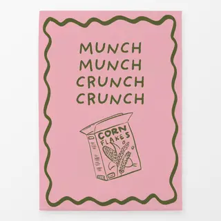 Geschirrtücher Cornflakes Pink Rahmen