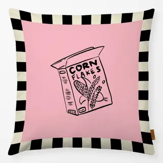 Kissen Cornflakes Pink Rahmen