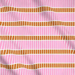 Meterware Horizontale Linien Blütenpink