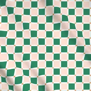 Meterware Chessboard Crossed Green