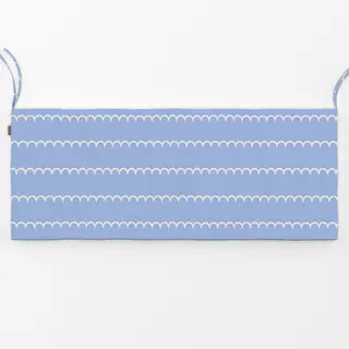 Bankauflage Wellige Streifen Blau