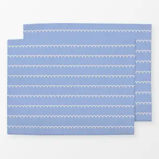 Tischset Wellige Streifen Blau