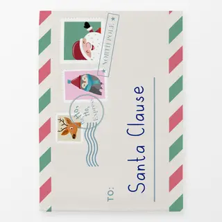 Geschirrtücher Weihnachtspost an Santa Clause