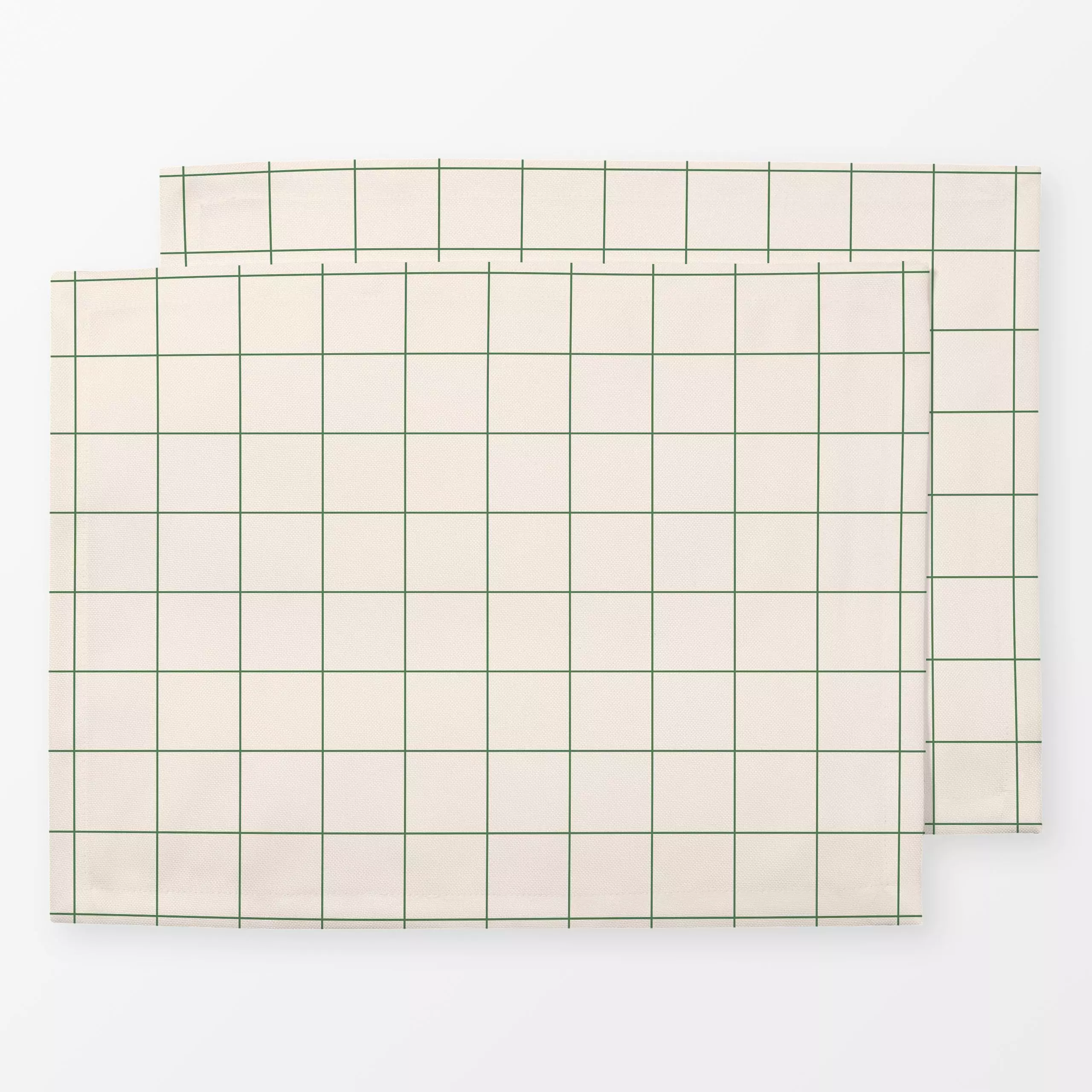 Tischset Checks Green, gemustert, von Jana Moßmann