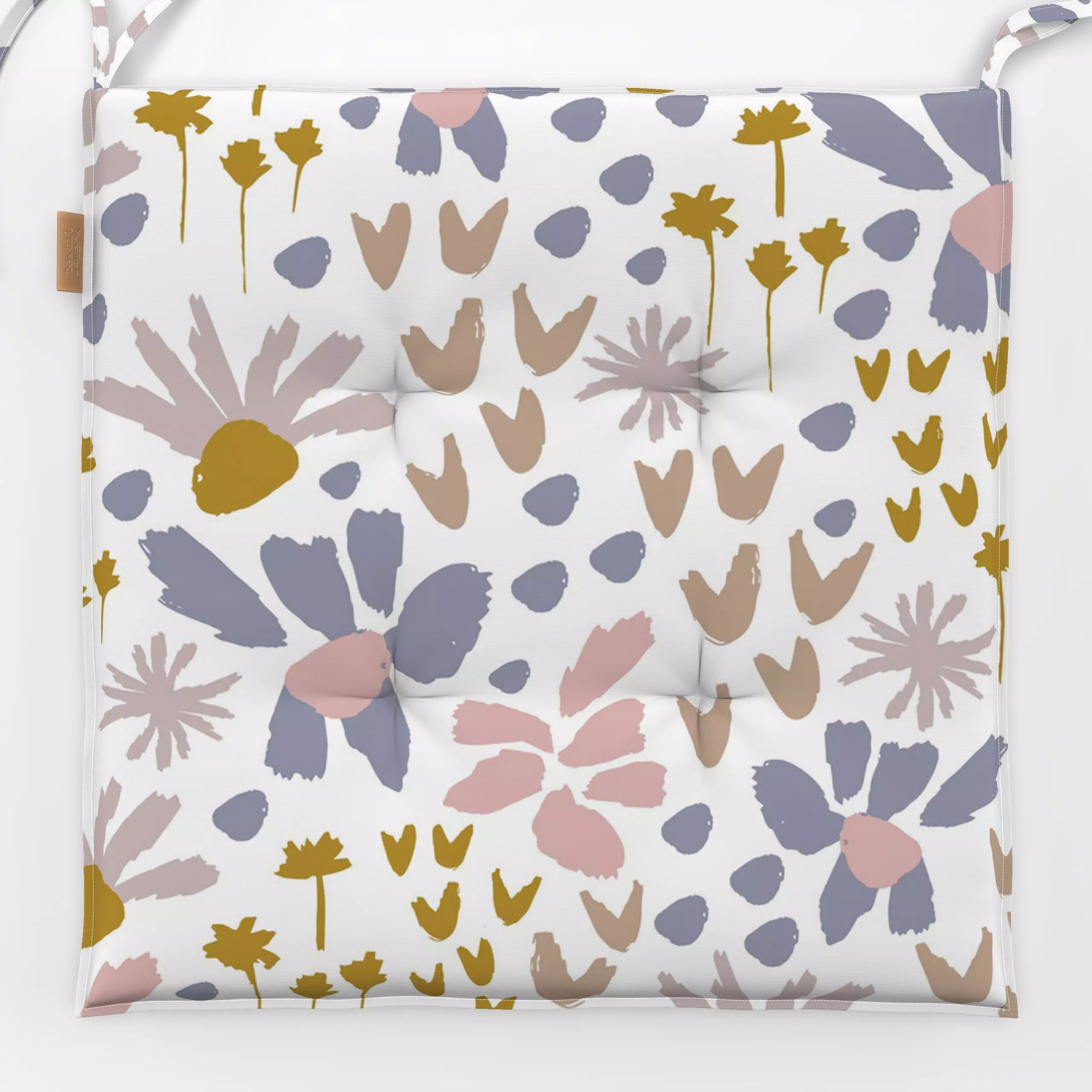 Sitzkissen Spring Time Purple - Blumen & Florales, Kinderzimmer & Motive für Kinder, Symbole & Muster - von „Sara Maria"; bo...