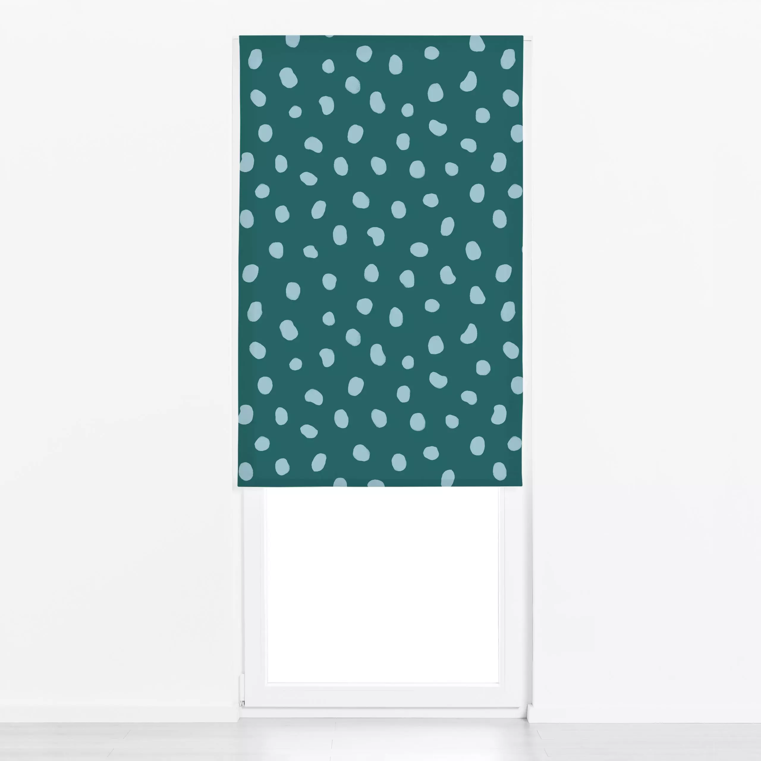 Raffrollo Muster Leo Grün - Kinderzimmer & Motive für Kinder, Symbole & Muster - von „Maren Gross "; Punkte, Geschenk, gesch...
