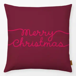 Kissen Merry Christmas pink rot