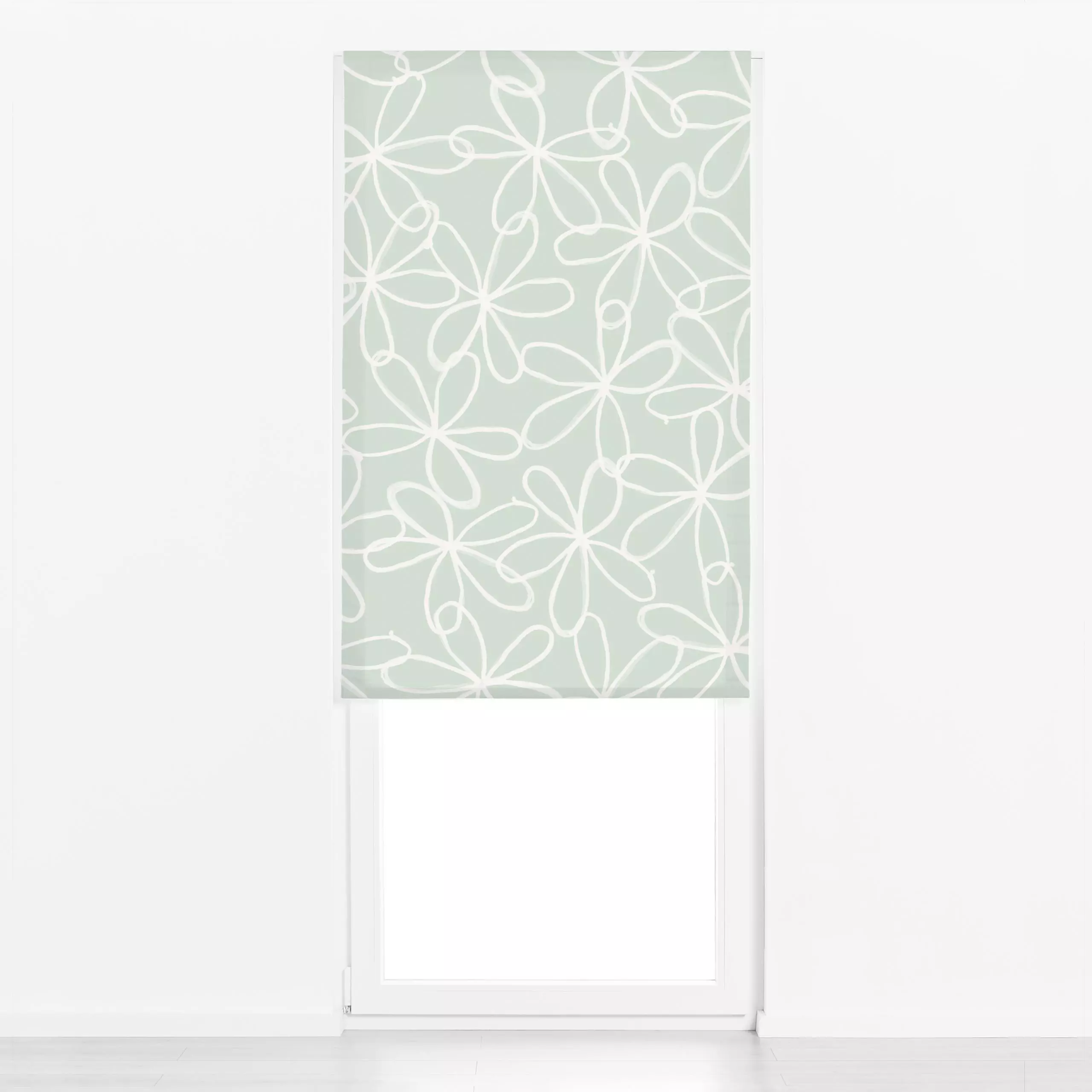 Raffrollo Blumenwiese im Frühling 2 - Blumen & Florales, Frühling - von „Uta Naumann"; skandinavisch, Blumen, Blüten, Hygge,...