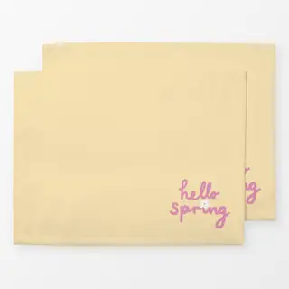 Tischset Hello Spring Butteryellow