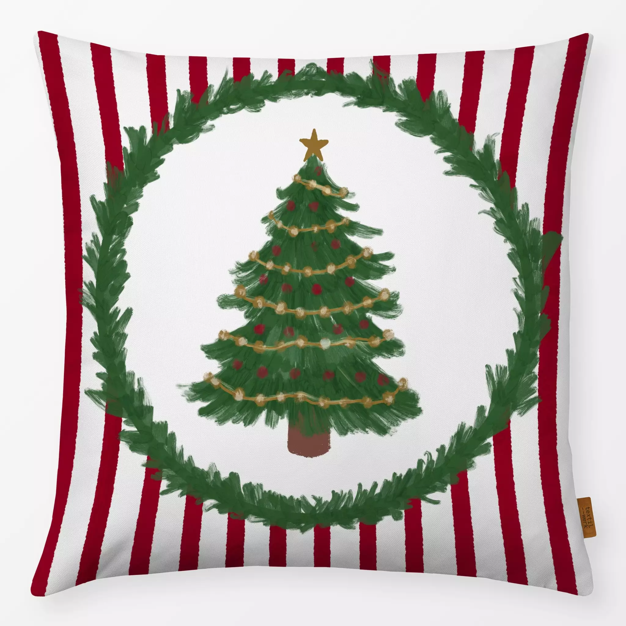 Kissen Kissen Weihnachtsbaum Streifen
