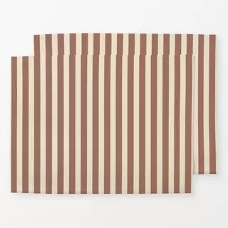 Tischset Mocha Mousse Beige Stripes