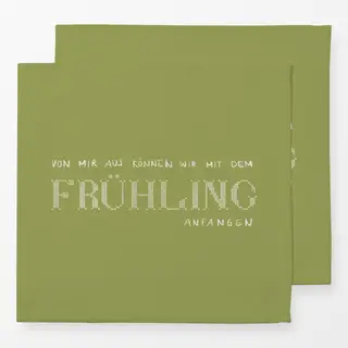 Servietten Frühling Typo Kreuzstich