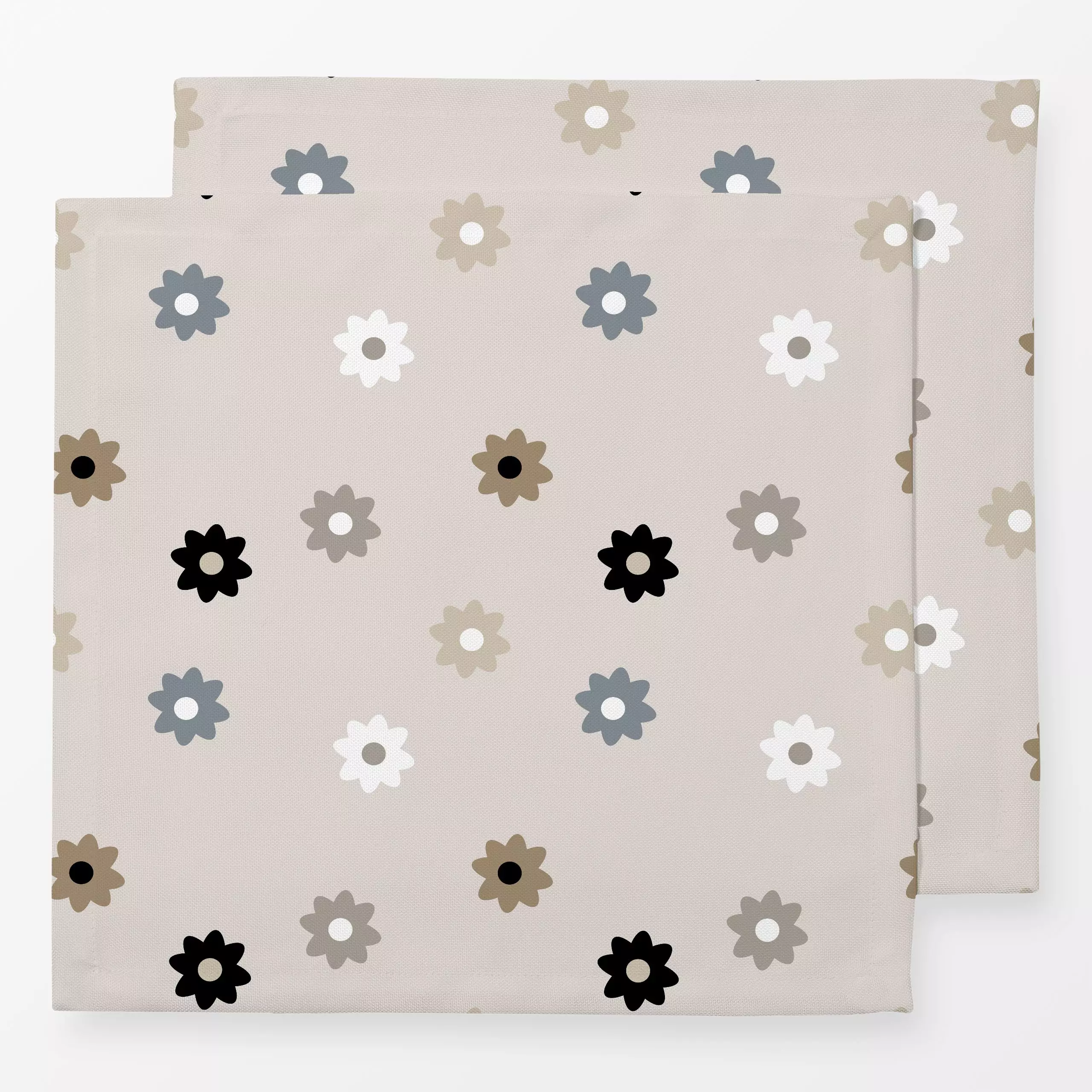 Servietten Frühlingsblumenmuster Beige - Blumen & Florales, Frühling - von „Alisa Knöß"; skandinavisch, Garten, outdoor, Blu...