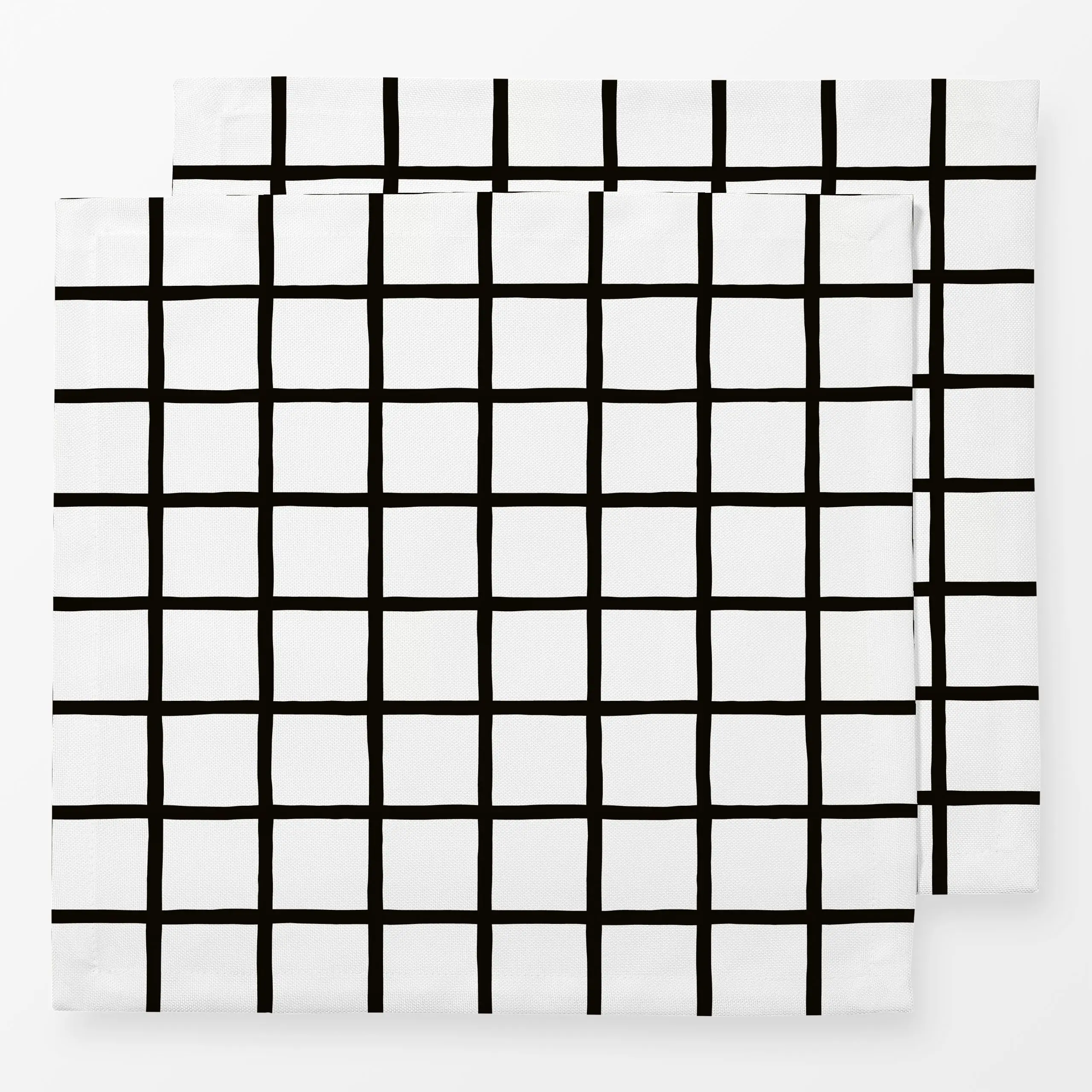 Servietten Karo Muster Schwarz Weiß - Symbole & Muster - von „Kathrin Woo"; Muster, modern, grid, Karo, minimalistisch, Karo...