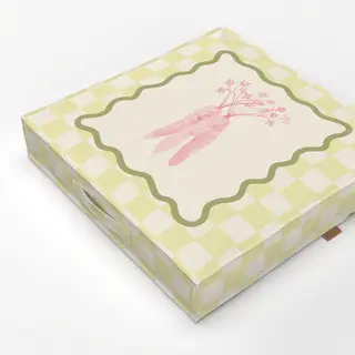 Bodenkissen Karotten Karo gelb