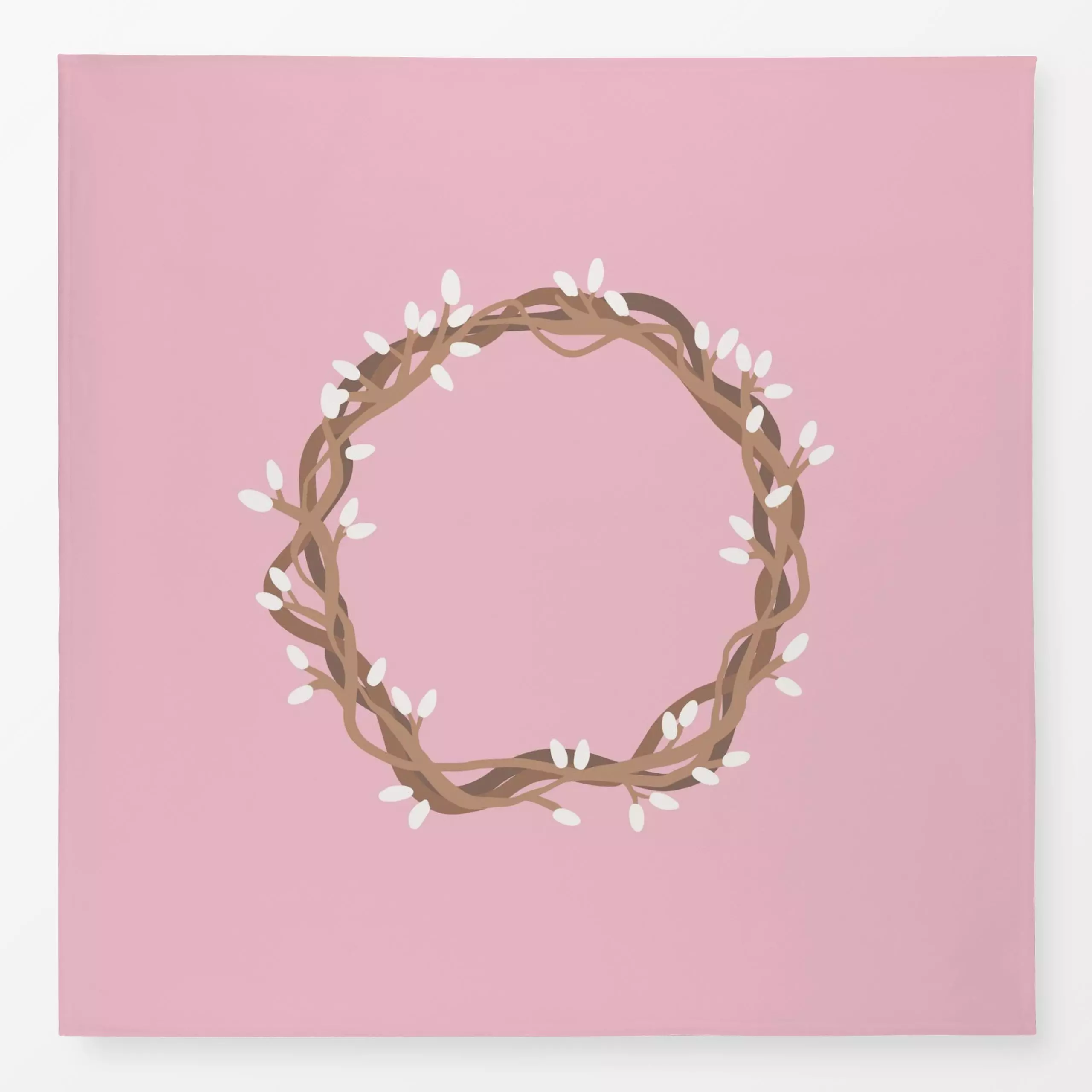 Tischdecke Weidenkätzchen rosa - Blumen & Florales, Frühling, Anlässe, Ostern - von „Kruth Design"; Garten, Ostern, kranz, g...