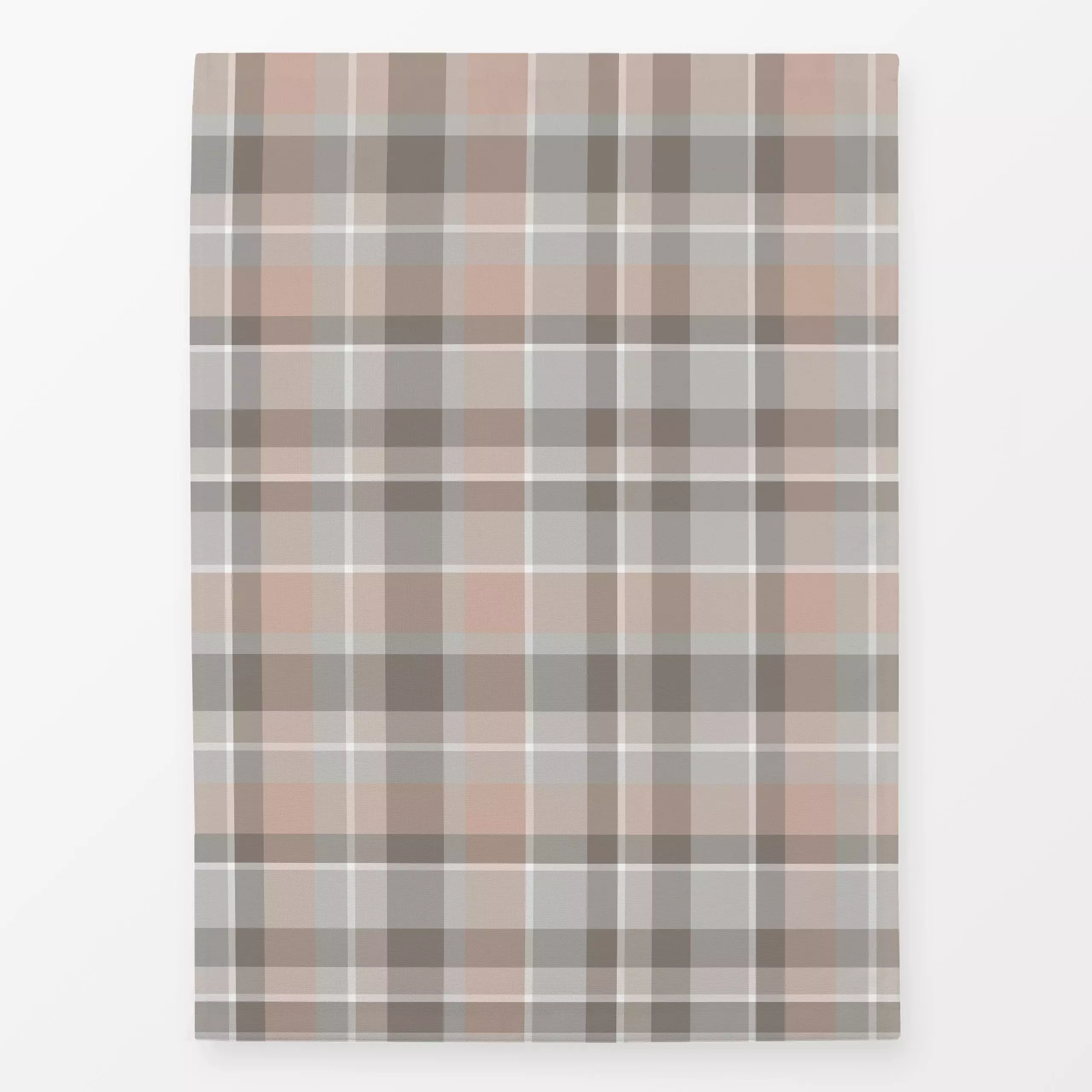 Geschirrtücher Cozy Cottage Checks nude - Winter, Symbole & Muster - von „Karen Menzenbach"; abstrakt, rosa, beige, grafisch...