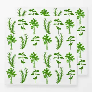 Servietten Gartenkräuter Muster