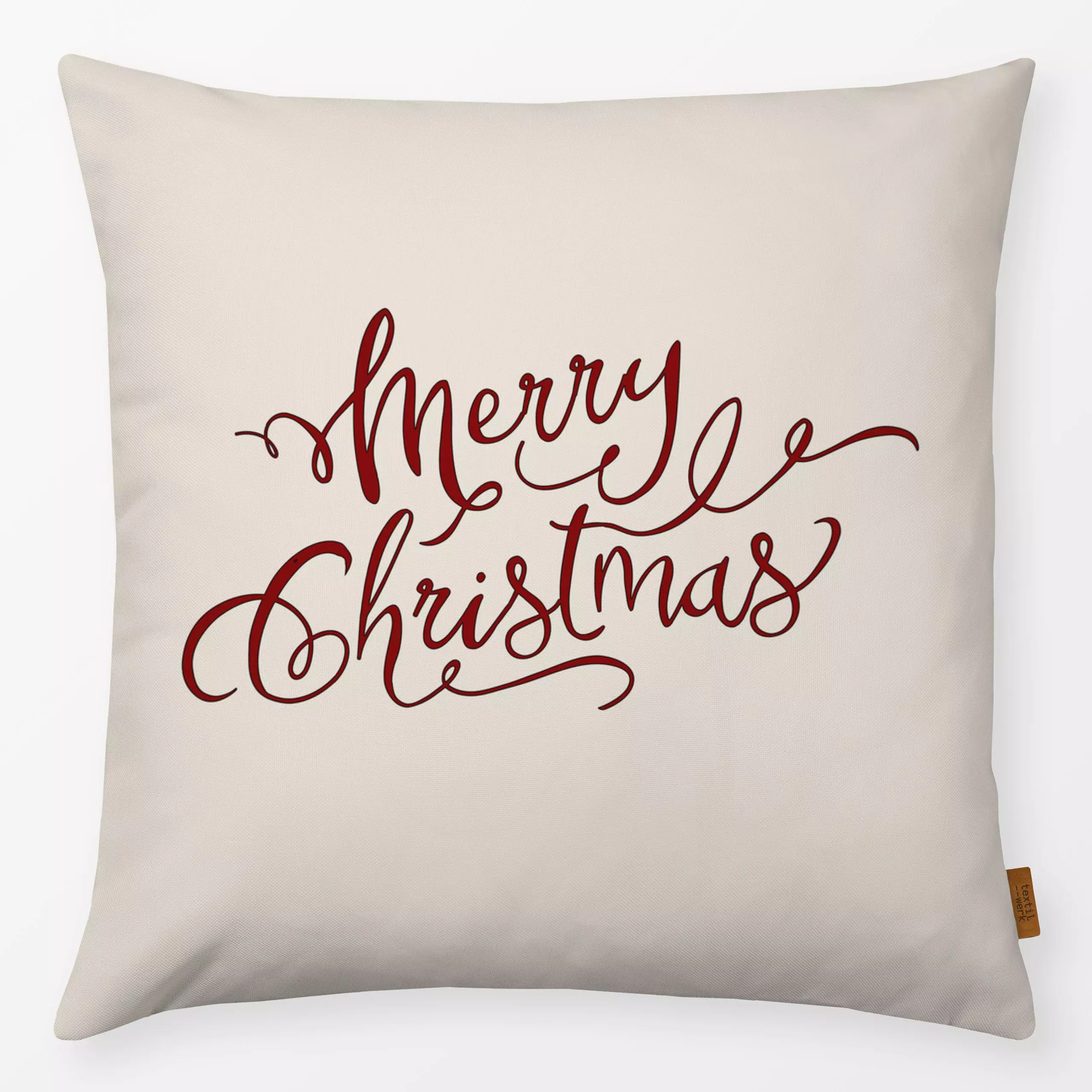 Kissen Merry Christmas Vintage - Sprüche & Schriftzüge, Weihnachten, Winter - von „Uta Naumann"; Merry Christmas, Weihnachte...