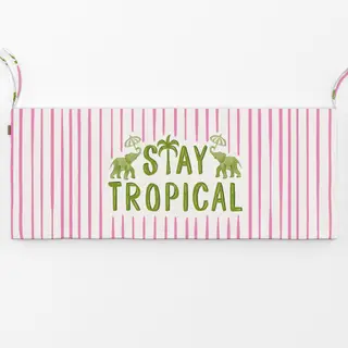 Bankauflage stay tropical typography