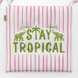 Sitzkissen stay tropical typography