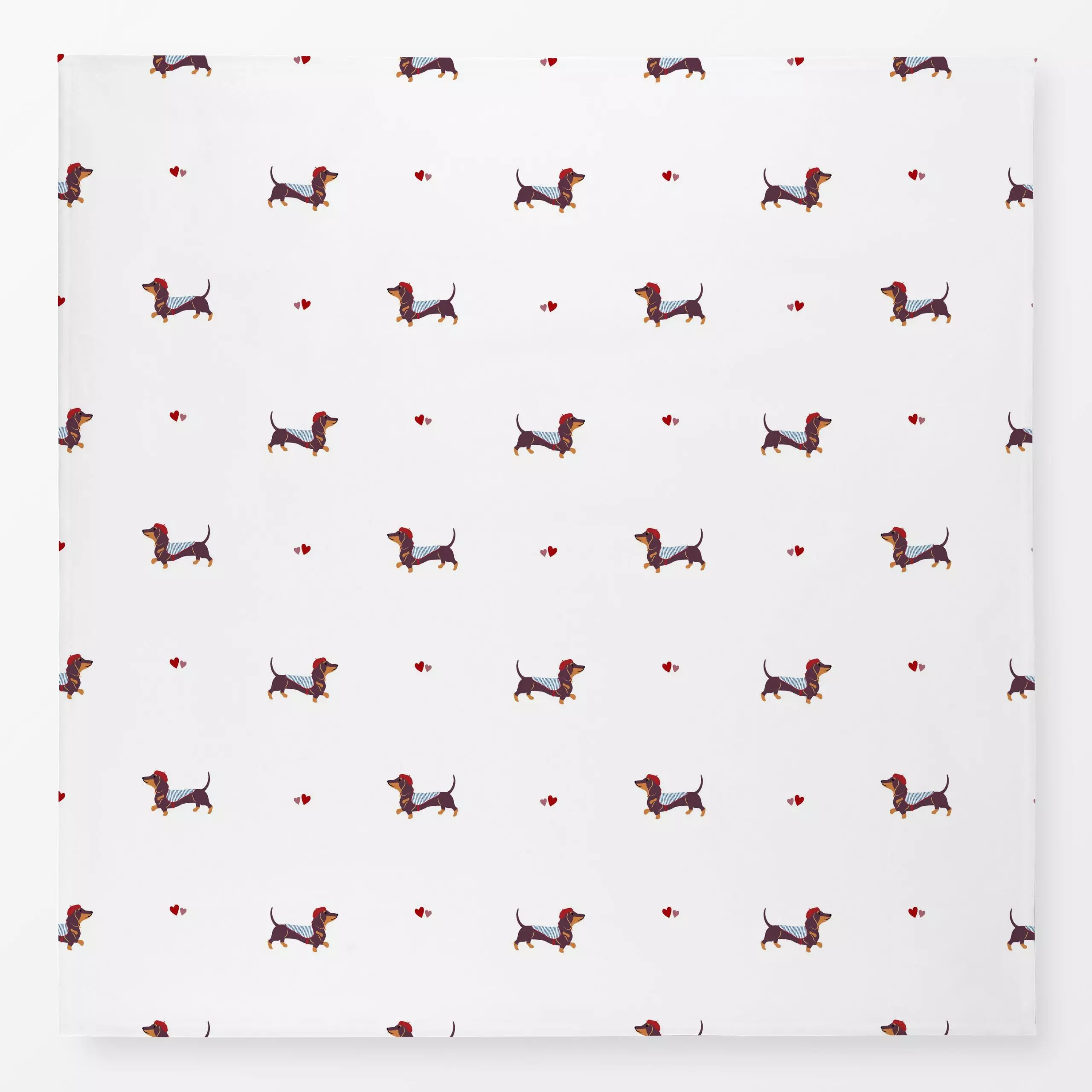 Tischdecke Dackel aus Paris Muster - Kinderzimmer & Motive für Kinder, Tiere, Anlässe, Ostern - von „Heyduda"; Muster, Illus...