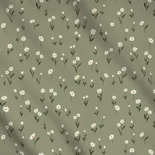 Meterware Blumenwiese Frühling grün