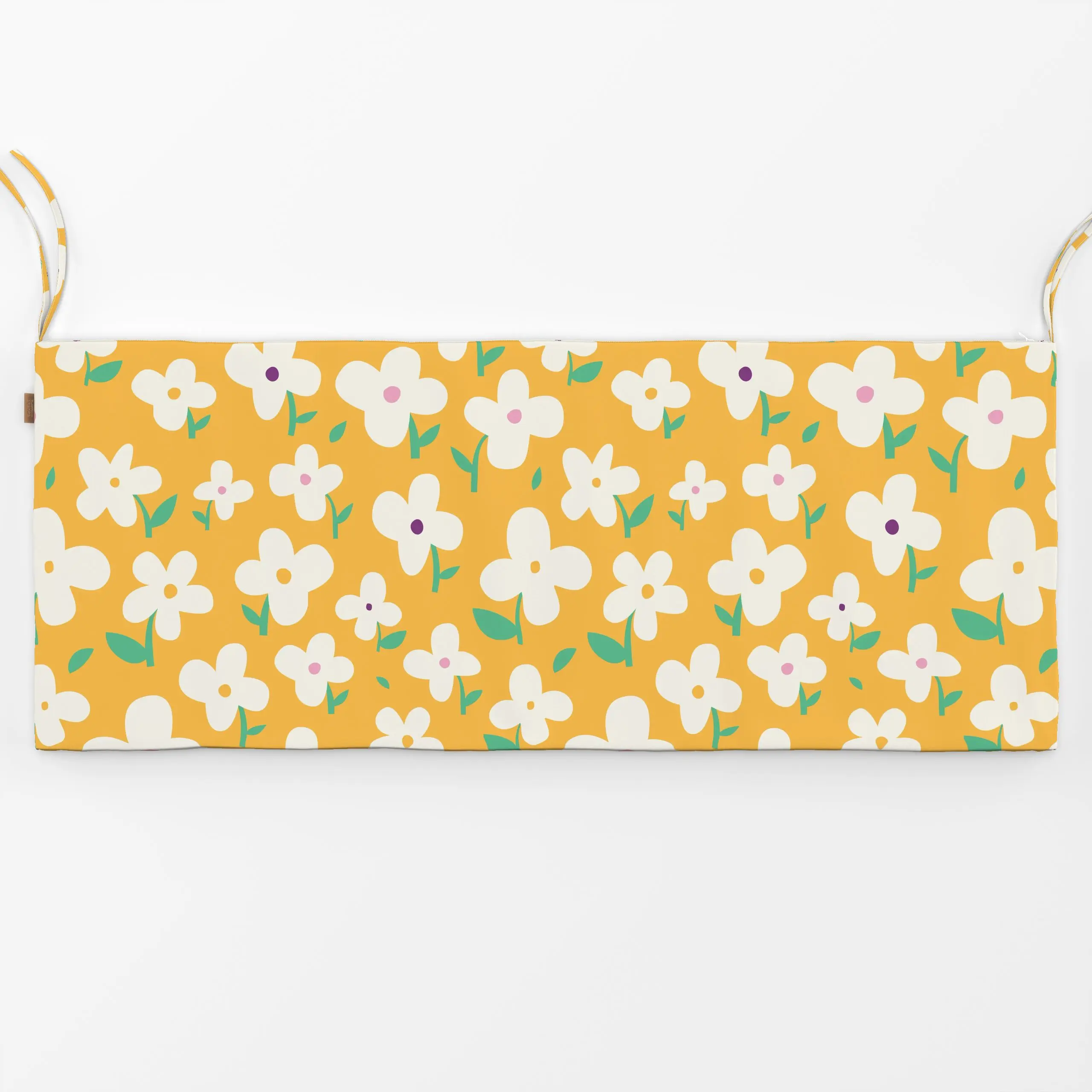 Bankauflage Blumen Muster Magic - gelb - Blumen & Florales, Frühling, Ostern - von „Heyduda"; Illustration, Blumen, Garten, ...