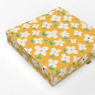 Bodenkissen Blumen Muster Magic - gelb