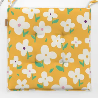 Sitzkissen Blumen Muster Magic - gelb