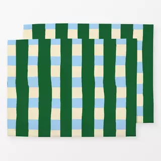 Tischset Karo Streifen Liebe NO1