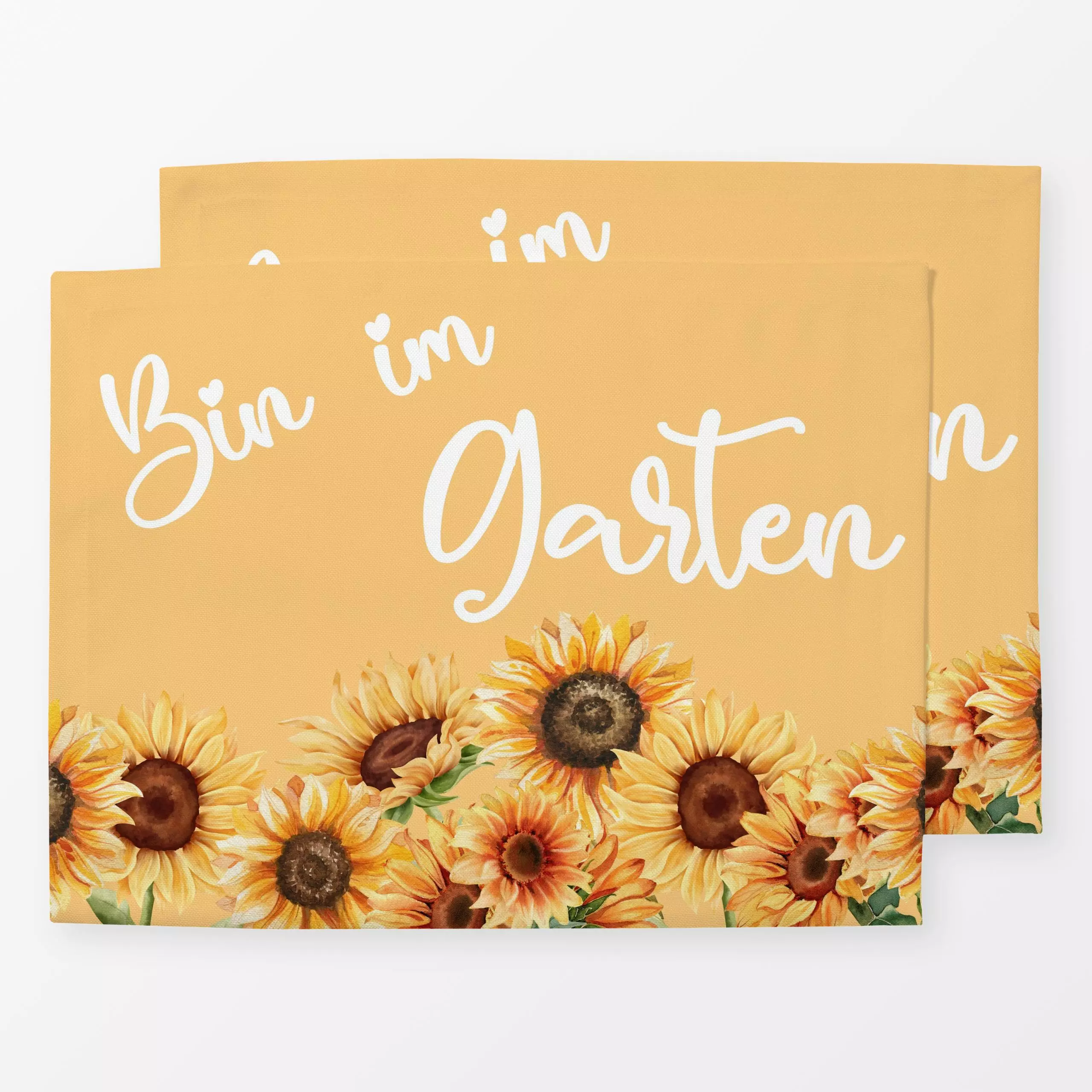 Tischset Cottage Summer Bin im Garten, Blumen, Spruch, Sommer, von Monika Strigel