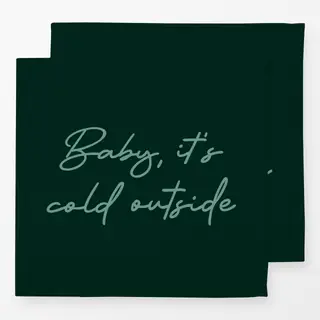 Servietten Baby It's Cold Outside green