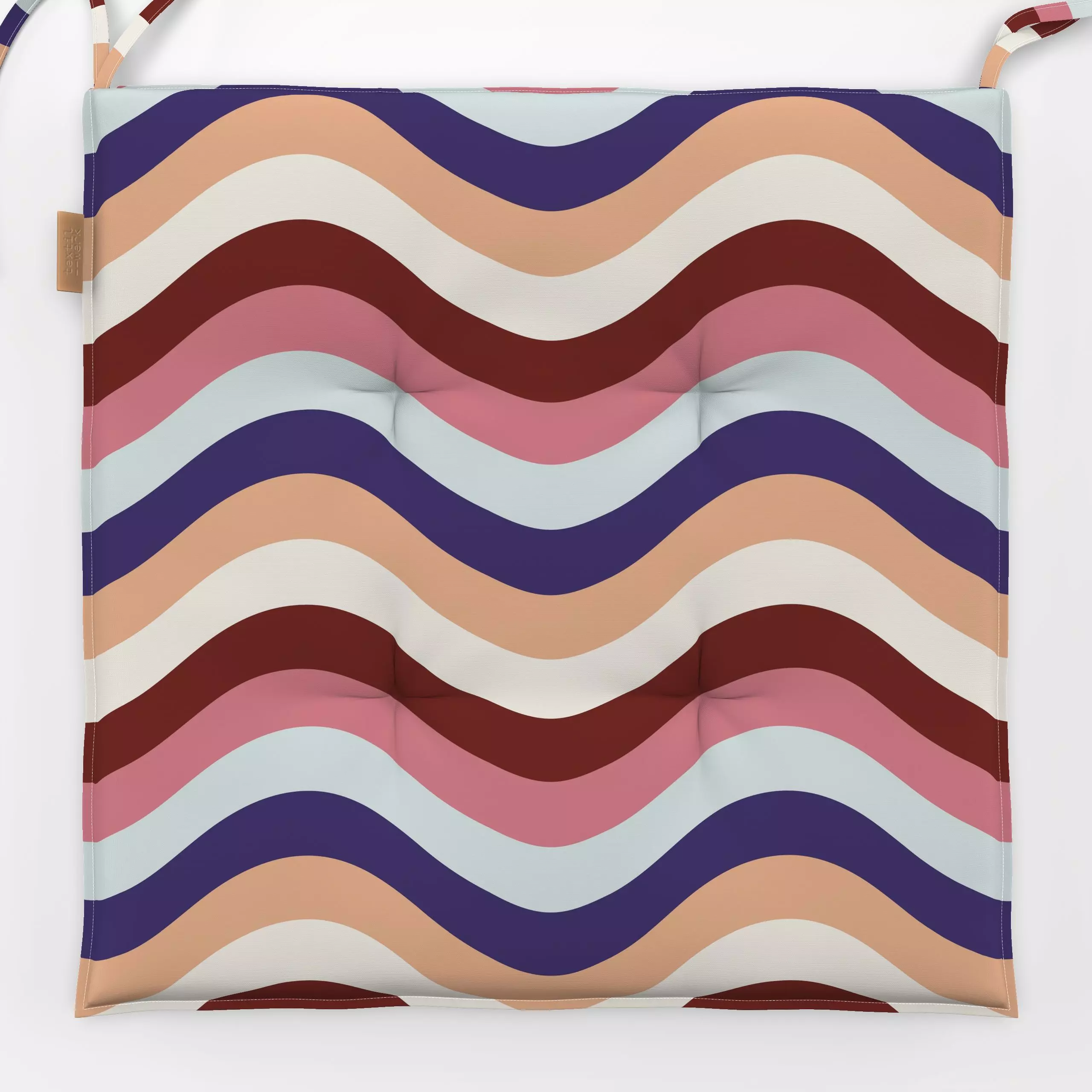 Sitzkissen Multicolor Wellen - Herbst, Symbole & Muster - von „Andrea Liesert"; Streifen, graphisch, wellen, cosy, Dekokisse...