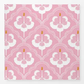 Tischdecke Hibiskus allover rosa