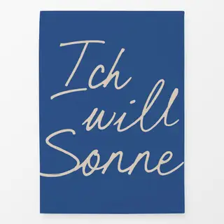 Geschirrtücher Ich will Sonne blau