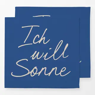 Servietten Ich will Sonne blau